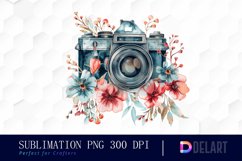 Floral Camera Illustration Clipart Product Image 1