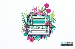 Watercolor Floral Cassettes PNG Clipart Product Image 1