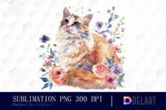 Floral Cat Graphics Clipart Product Image 1