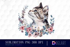 Floral Cat Graphics Clipart Product Image 1