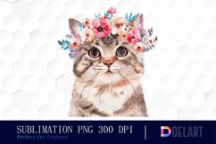 Floral Cat Graphics Clipart Product Image 1