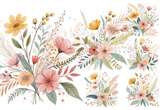 Watercolor Floral Clipart Bundle Product Image 3
