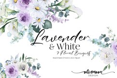 watercolor lavender floral clipart