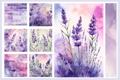 Watercolor Lavender clipart. Product Image 5