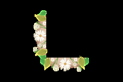 Watercolor floral corner decoration ornament clipart Product Image 2