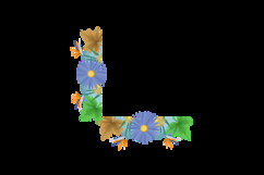 Watercolor floral corner decoration ornament graphic Product Image 2