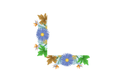 Watercolor floral corner decoration ornament graphic Product Image 1
