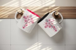 Watercolor floral cross religion sparkle pink flowers shining diamonds 20 oz tumbler skinny mug wrap clipart t-shirt sublimation printable design