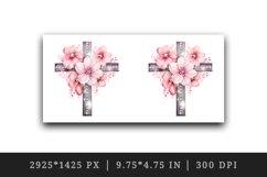 Watercolor floral cross religion sparkle pink flowers shining diamonds 20 oz tumbler skinny mug wrap clipart t-shirt sublimation printable design