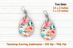 Watercolor Floral Teardrop Earring | Floral Teardrop Earring Product Image 1