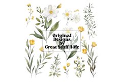 Watercolor Floral Clipart Elements Bundle Product Image 3