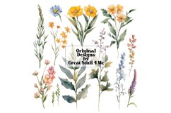 Watercolor Floral Clipart Elements Bundle Product Image 4