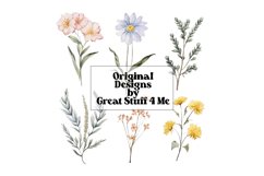 Watercolor Floral Clipart Elements Bundle Product Image 3