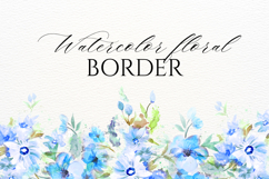 Watercolor Floral Border PNG Product Image 1