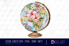 Floral Globe Design Clipart Product Image 1