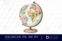 Floral Globe Design Clipart Product Image 1