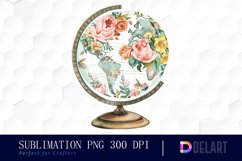 Floral Globe PNG Clipart Product Image 1