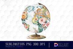 Floral Globe PNG Clipart Product Image 1