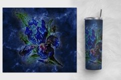 Watercolor Floral Grunge 20oz Skinny Tumbler sublimation Product Image 2