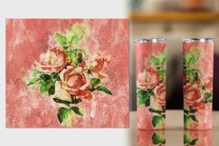 Watercolor Floral Grunge 20oz Skinny Tumbler sublimation Product Image 4