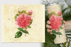 Watercolor Floral Grunge 20oz Skinny Tumbler sublimation Product Image 5