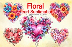 Watercolor Floral Heart Clipart Sublimation, Floral Heart | Boots with flowers | Floral Heart Clipart | Spring Flower Heart, Spring garden clipart, Spring Sublimations, Digital Print, Digital Download