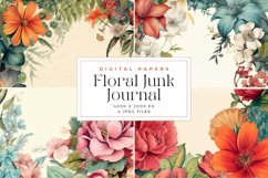 4 Watercolor Floral Junk Journal Page Product Image 2