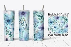 Watercolor Floral Tumbler Wrap, Floral Tumbler Wrap Product Image 1