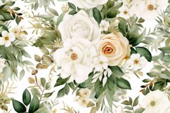 Watercolor Floral Border for wedding invitations Product Image 2