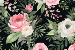 Watercolor Floral Border, Wedding card illustration Product Image 2