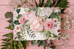 Watercolor Floral Border for wedding invitations Product Image 1