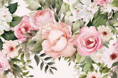 Watercolor Floral Border for wedding invitations Product Image 2