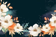 Watercolor Floral Border, Wedding card illustration Product Image 2
