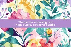 Watercolor Floral Pattern Design Bundle, colorful patterns Product Image 5