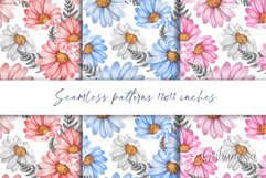 Watercolor floral patterns. Set of 3 Product Image 1