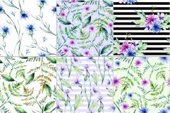 Seamless Wild Flowers Watercolor Patterns - JPG Product Image 4