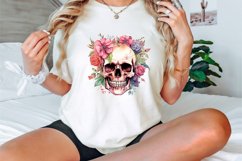 Watercolor Floral Skull Clipart Bundle Product Image 3