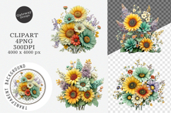 Watercolor Floral Summer Clipart Product Image 1
