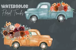 Colours of autumn flower pickup trucks decor design graphic. Product Image 12