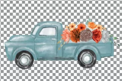 Colours of autumn flower pickup trucks decor design graphic. Product Image 10