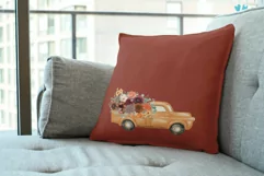 Colours of autumn flower pickup trucks decor design graphic. Product Image 9
