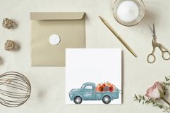 Colours of autumn flower pickup trucks decor design graphic. Product Image 7