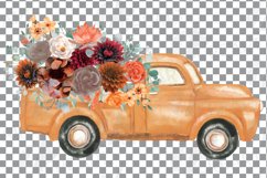 Colours of autumn flower pickup trucks decor design graphic. Product Image 11
