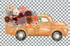 Colours of autumn flower pickup trucks decor design graphic. Product Image 11