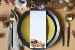 Colours of autumn flower pickup trucks decor design graphic. Product Image 8