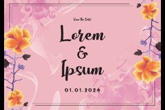 Watercolor floral wedding invitation background Product Image 2
