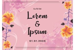 Watercolor floral wedding invitation background Product Image 1