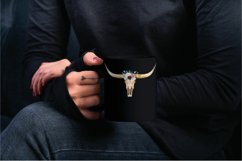 Vivid berry colors floral bull skull with flower bouquets Product Image 3