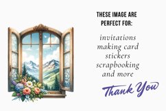 Vintage Watercolor Floral Window Clipart Bundle Product Image 2