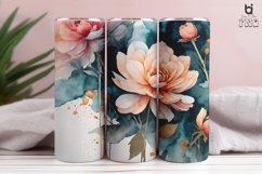Watercolor Floral Sublimation Tumbler Wrap Product Image 5